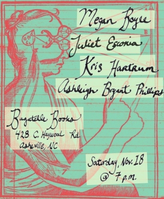 A Reading with Megan Boyce, Juliet Escoria, Kris Hartrum, and Ashleigh Bryant Phillips