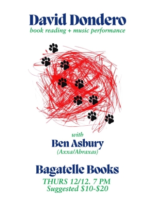 *CANCELED* David Dondero Book Reading + Music Performance