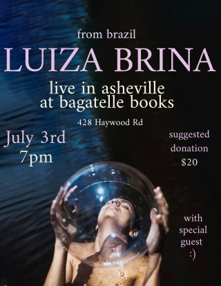 Luiza Brina Live Music Event July 3rd @ 7pm